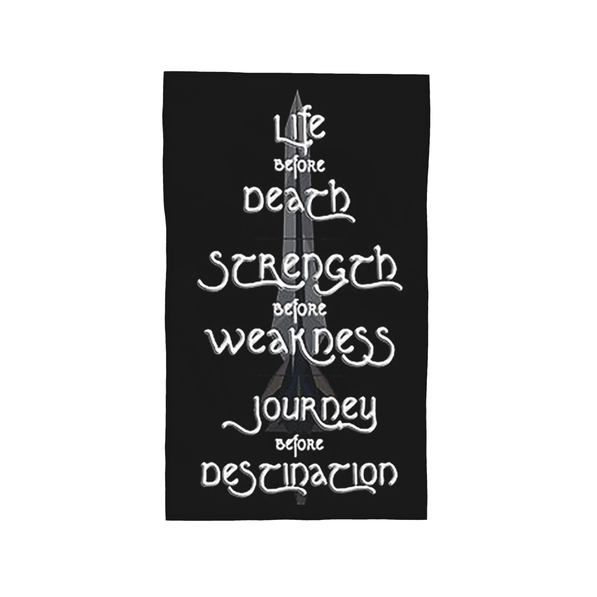 Life before death, strength before weakness, journey before destination Soft Face Towel Quick Dry Pool Bath Cotton Towels W30*H60(CM)