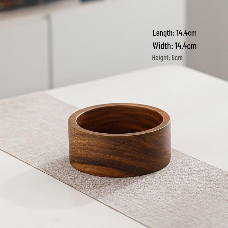 Wuhe Solid Wood Round Fruit & Snack Plate