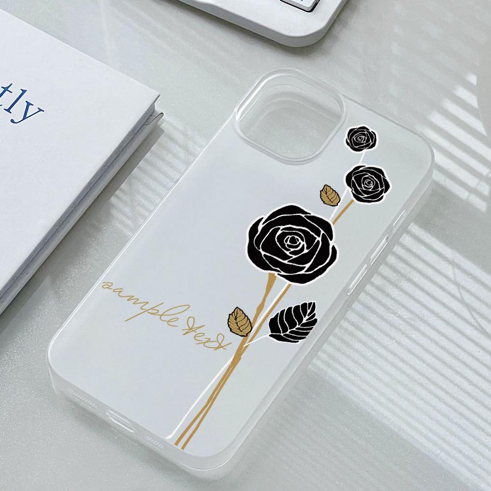 Fundas para teléfonos móviles para iPhone 11 13 15 Pro Max 12 14 Pro Max Funda para iPhone 16 15 Plus 13 Pro 12 Textura esmerilada Flores de dibujos animados pintadas