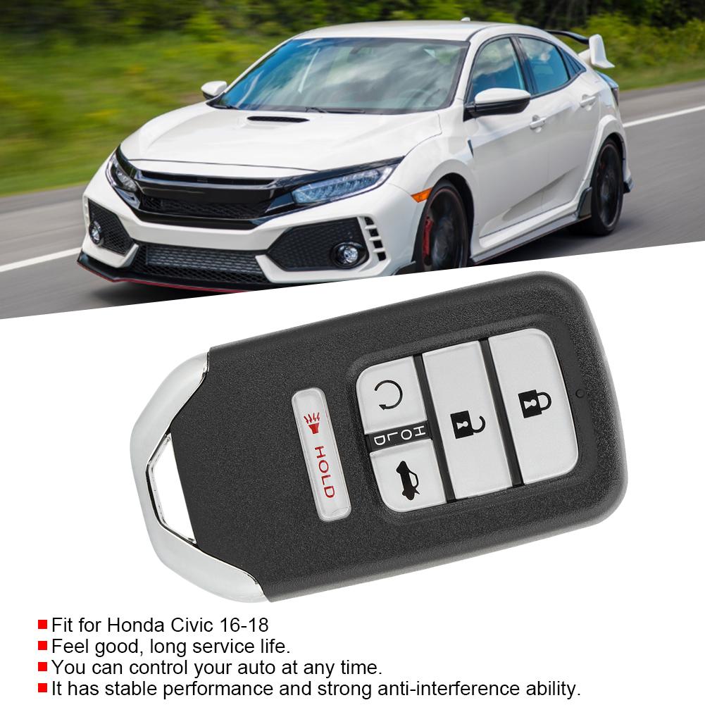 4 Button Car Remote Control Key 433MHz 47 Chip Fit for Honda Civic 1618 KR5V2X
