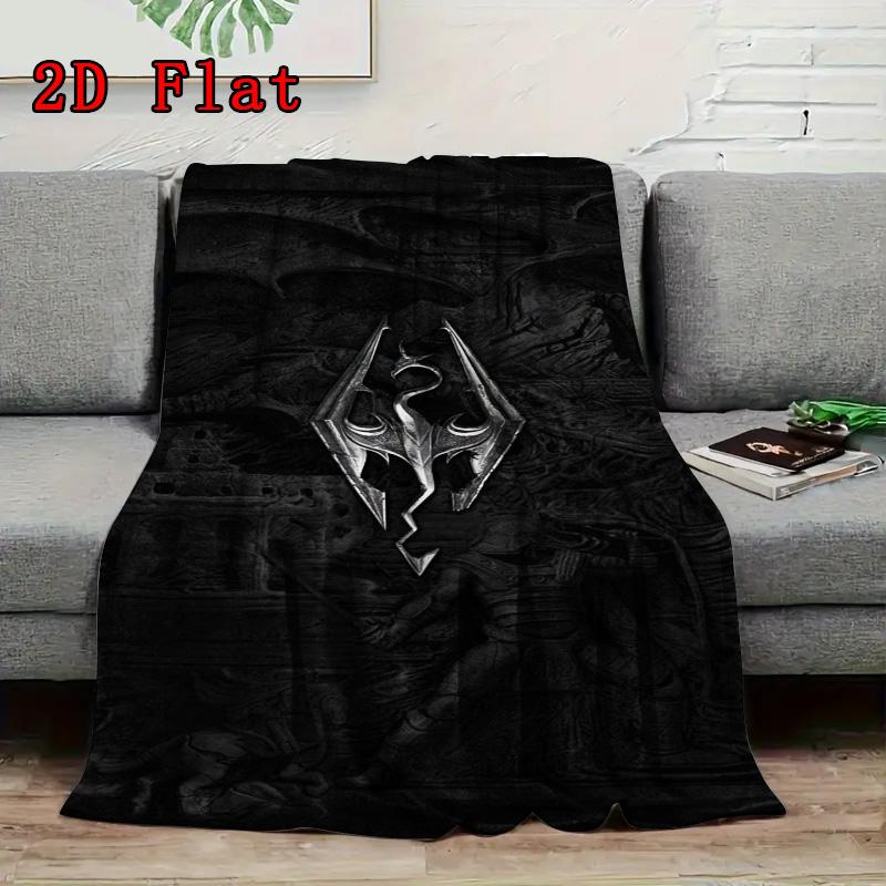 Manta de Franela con Patrón Plano 2D de The Elder Scrolls Alta Calidad Calidez y Confort para Todas las Estaciones Perfecta para Regalos de Navidad.PMT0914077
