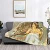 Renaissance Art Painting Blanket Medieval Vintage European Aesthetic Warm Comfortable Flannel Throw Blanket Art Women Blankets