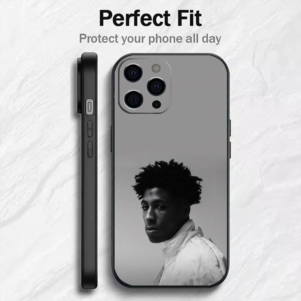 LIL-TOP Y-YoungBoy Rapper Phone Case For iPhone17,16,15,14,13,12 Plus,Max Soft Silicone Black Cover
