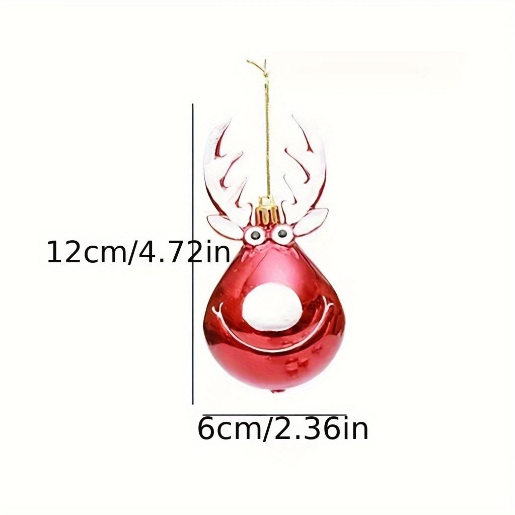 1 Set of 3 Christmas Decorations, Christmas Balls, Deer Christmas Balls, Christmas Tree Ornaments, Hand Painted Christmas Balls