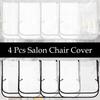 4Pcs Clear Salon Chair Cover Plastic Barber Beauty Salon Chair Protective Cover for Most Spa Hair Salon Office Chair Back Cover