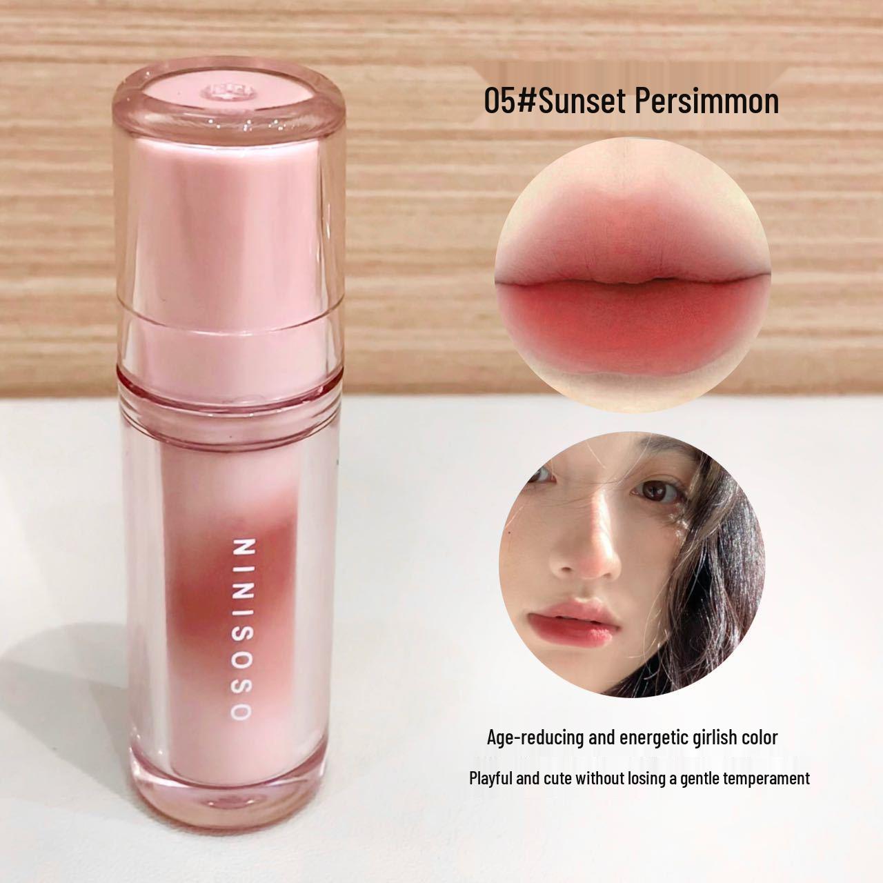 

NINISOSO Тюлевый матовый блеск для губ с точками: Мягкая матовая помада для легкого, малонасыщенного летнего образа. 1.5g