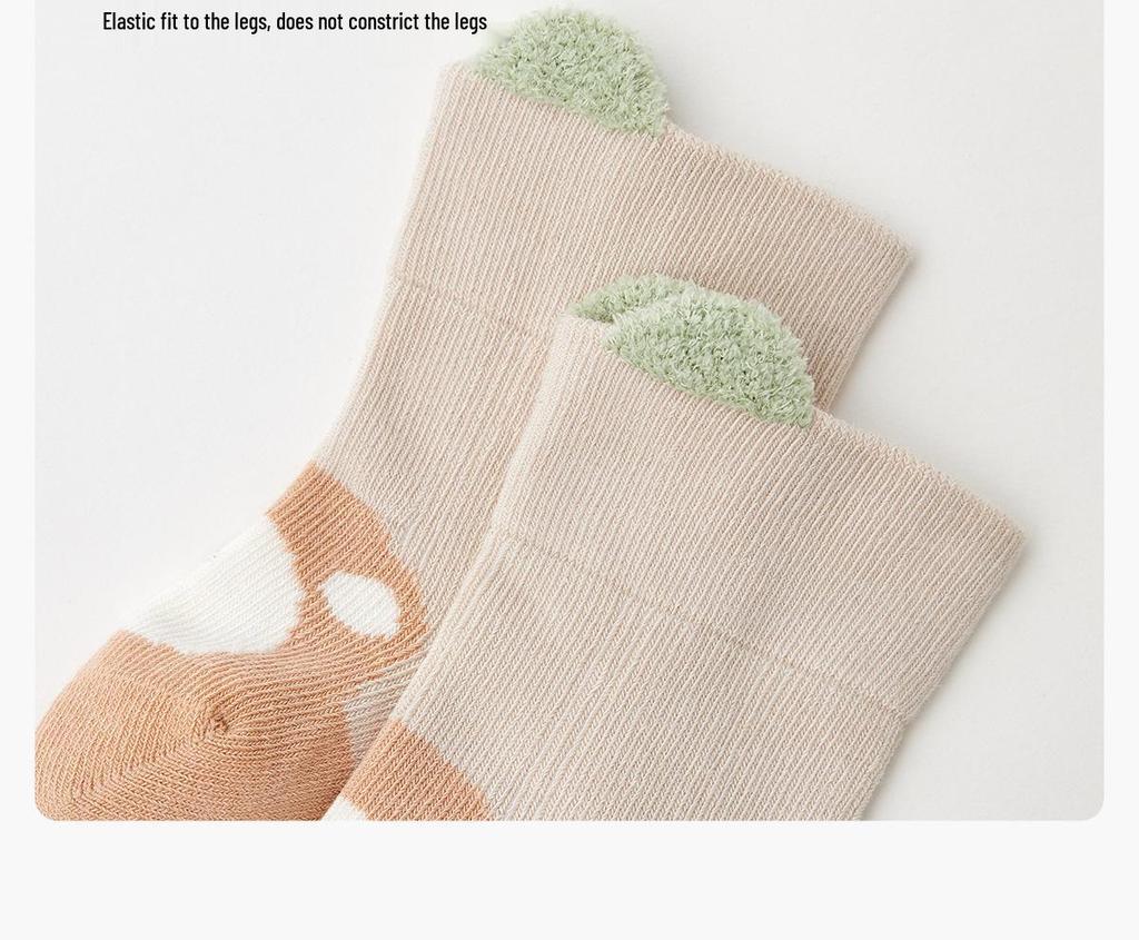 Baby Non-Slip Cartoon Cotton Socks for Newborns - Warm, Cold-Proof Walking Socks for Spring, Autumn, and Winter