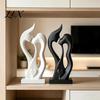 Artistic Love Statues for Interior Decor Abstract Couple Figurine, Modern Minimalist Lover Statue Home Decor, Romantic Sculpture Creative Presents