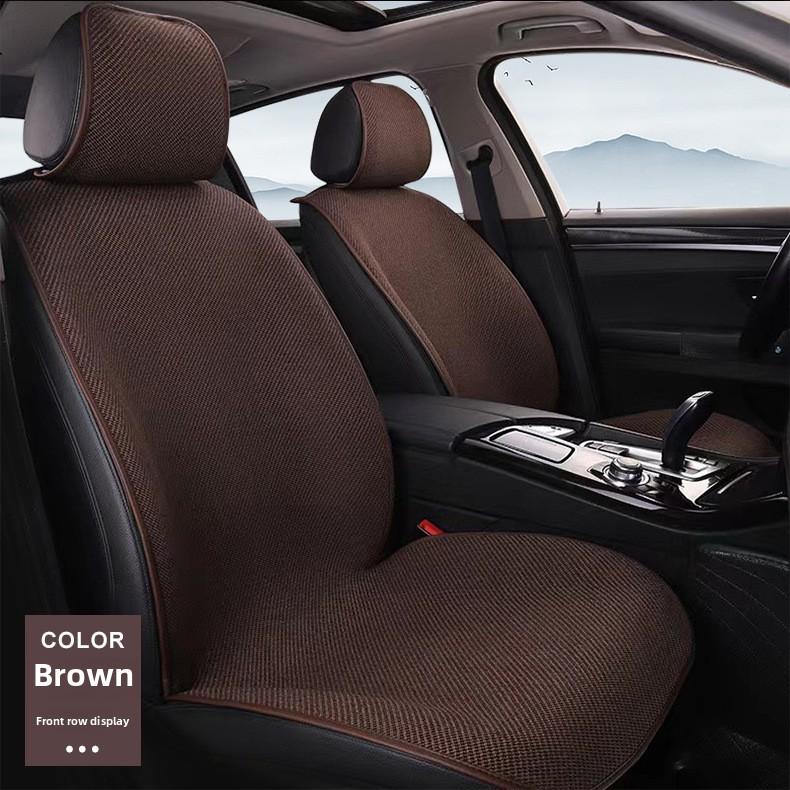 High Quality Universal Car Seat Cover Comfortable Linen Car Seat Cushion Four Seasons Breathable Non-slip Seat Cushion