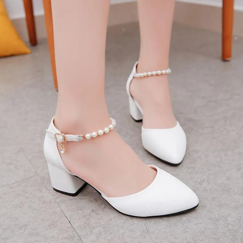 Zapatos De Mujer Women Fashion Sweet White Spring & Summer Hollow Out High Heel Shoes Lady Casual Pink Pumps for Office Ba199