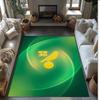 Norwich City Football Print Crystal Velvet Rug, Comfortable Water Absorbent Non Slip Indoor Floor Carpet