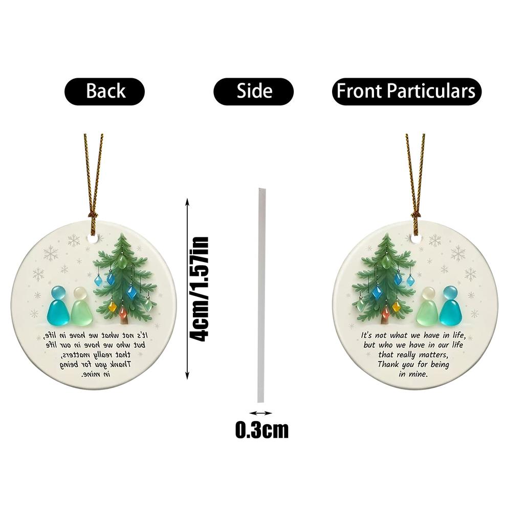 2D Acrylic Christmas Tree Pendant, Christmas Interior Pendant