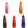 Premium Halloween Cloak With Sewn Craft Adult And Children's Costume Witch Cape For Cosplay Black