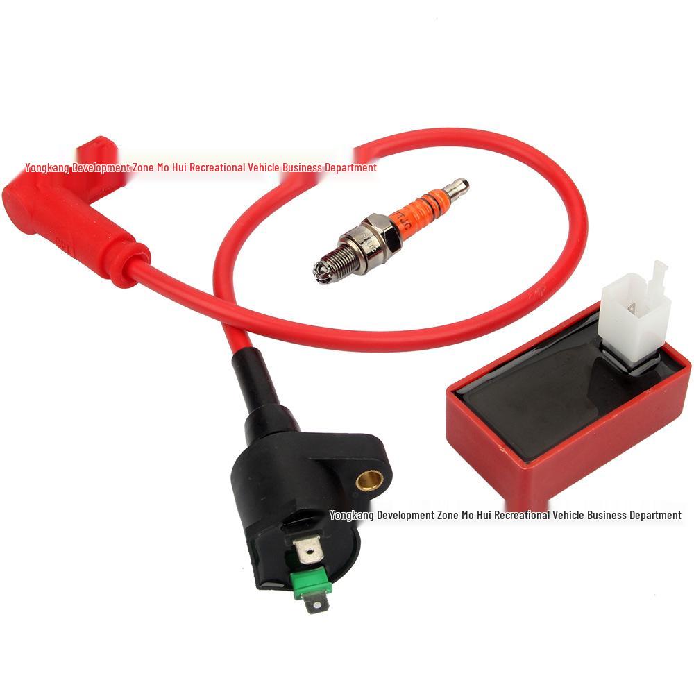 Off-road 50-100CC ATV/Motorcycle/Beach Buggy CDI Igniter High Voltage Coil & Spark Plug Set