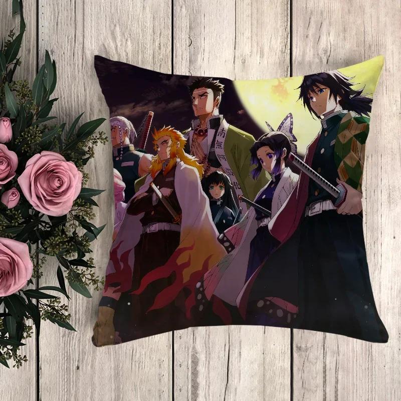 Pillow Demon Slayer Decorative Pillows for Sofa Pillowcase Decor  Cushion Cover X Car Decoration Pillowcases  Fall