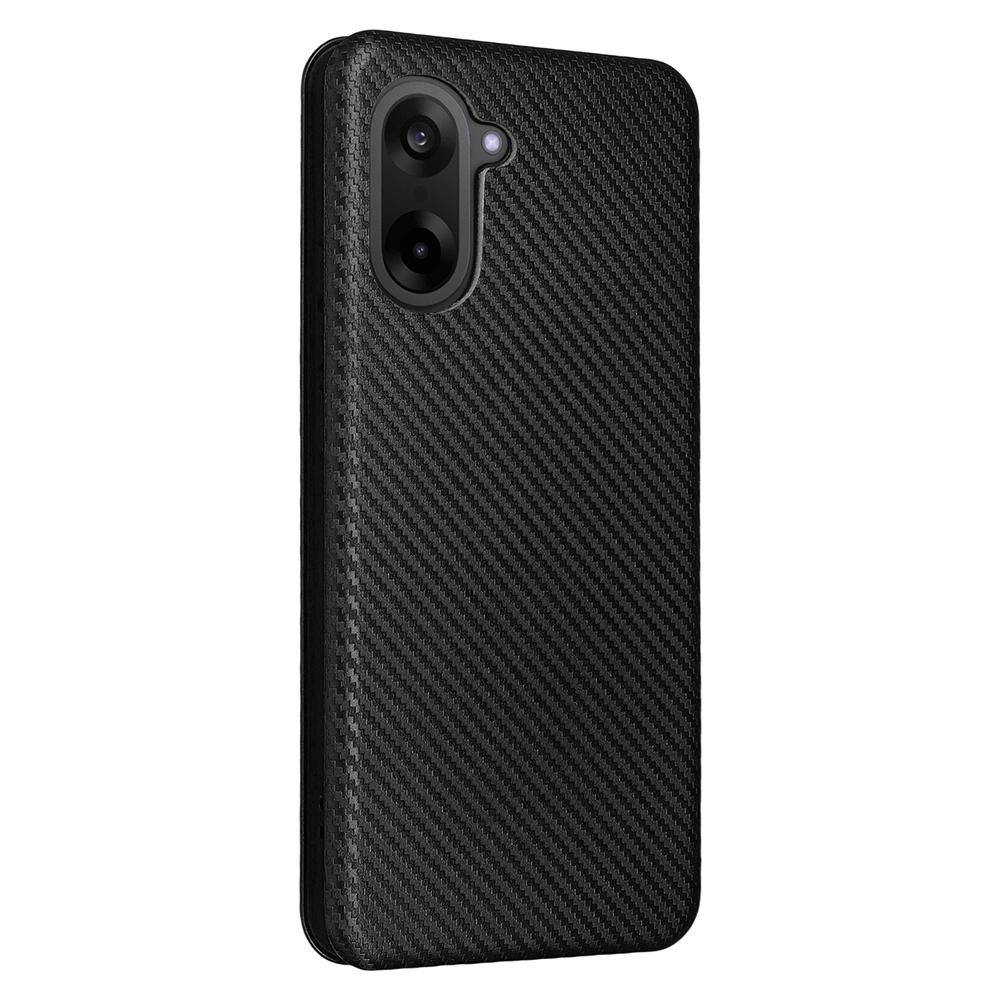 For OnePlus Ace 5 Racing 5G/Nord CE5 5G Case Carbon Fiber Texture Drop-Proof PU Leather Phone Cover