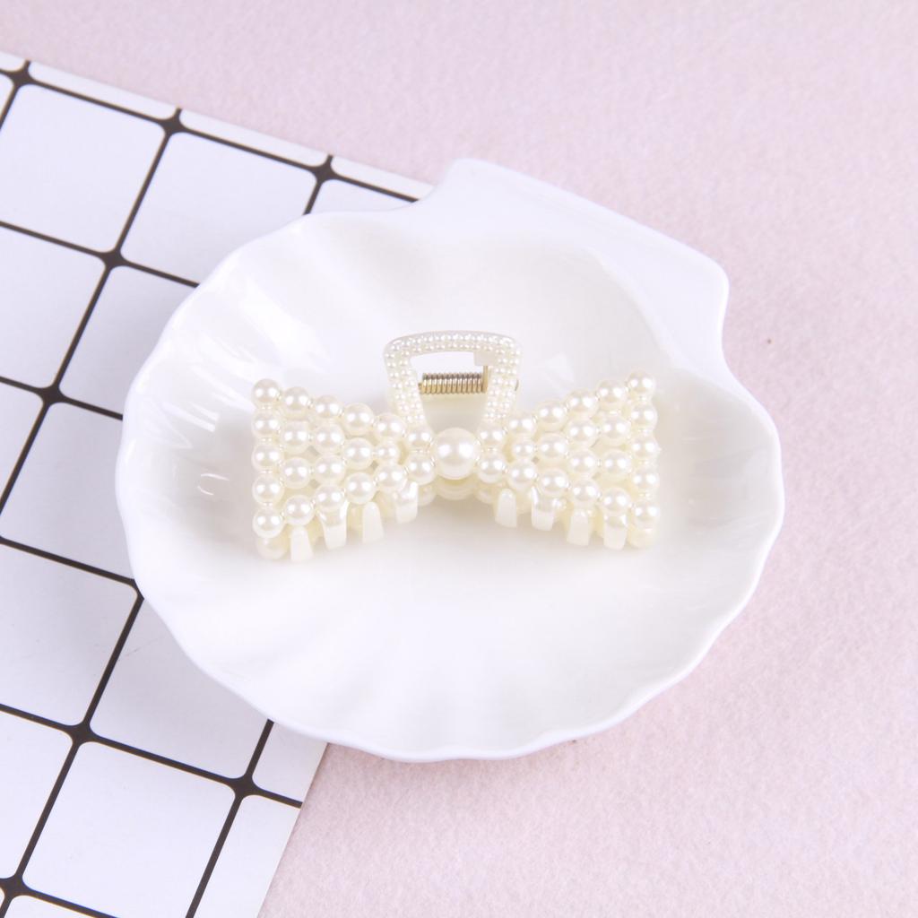 Retro Transparent Pearl Clip Korejský Creative Bath Pearl Spona do vlasů Trendy Transparent Color Clip
