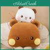 Adorable Two Bubu Plush Bear Pillow Soft Cuddly Animal Cushion For Home Decor
