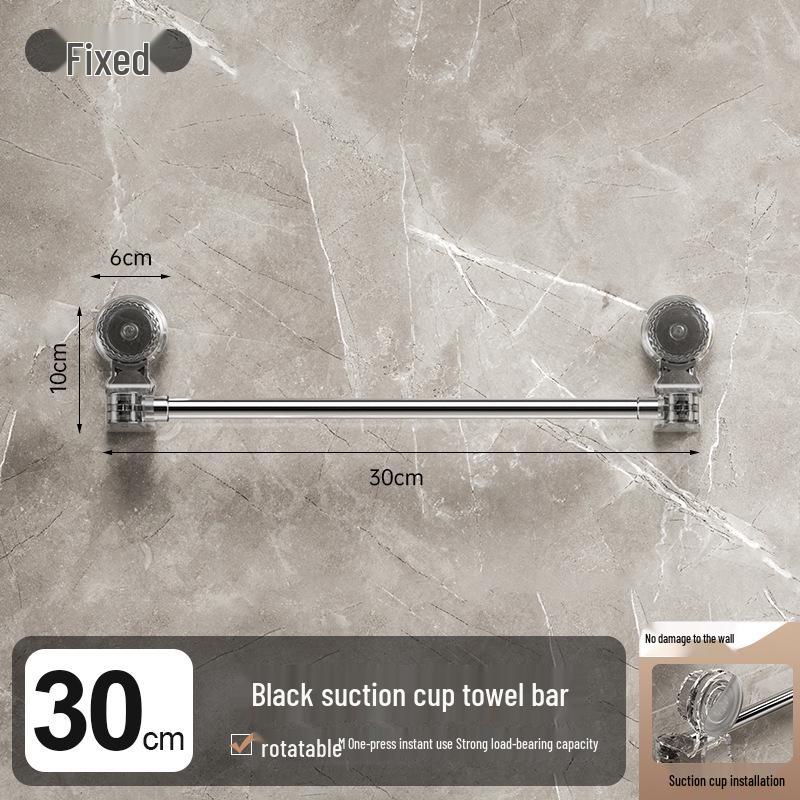 Wow Suction Cup Towel Rack: Retractable, Rotating Stainless Steel Rod for Kitchen, Toilet, Bathroom, Restroom