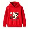 Kids Boys Girls Hooded Pullover Sweatshirt Cute Cartoon Cat Print Chocolate Cake Bear Strawberry Casual Soft Loose Hoodie for Toddlers
