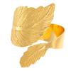 Maple Leaf Gold Napkin Rings Silver Alloy Open Napkin Holders Smooth Burr-Free Napkin