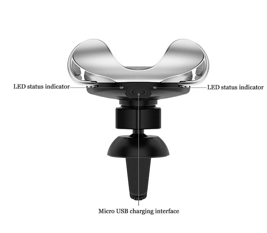 10W Car Wireless Quick Charger Automatic Clamp Smart Sensor Mount Holder For Phone RX