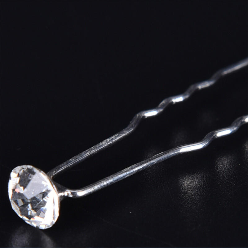 20 Stück Klar Kristall Strass Diamant Hochzeit Braut Abschlussball Haarspangen Haarnadel