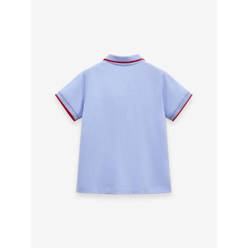 Boys' Blue Short-Sleeved Polo Shirt Baby Racing Lapel Half-Sleeved Kidsren's Pure Cotton T-Shirt Base Shirt Baby Top t