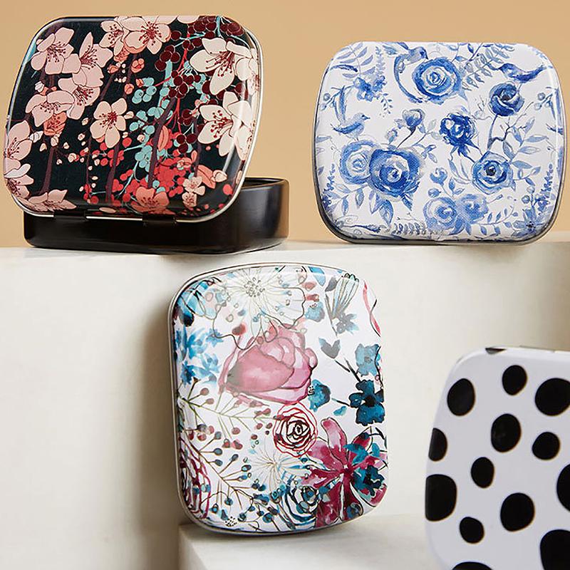 Compact Rectangular Tin Box with Lid – Portable, Airtight Storage Container for Candies, Pills, Jewelry, and Small Accessories