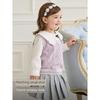 David Bella Children's Sweater Vest 2026 New Boys' Vest Knitwear Girls' Spring Outfit Academy Style Sleeveless Jacket