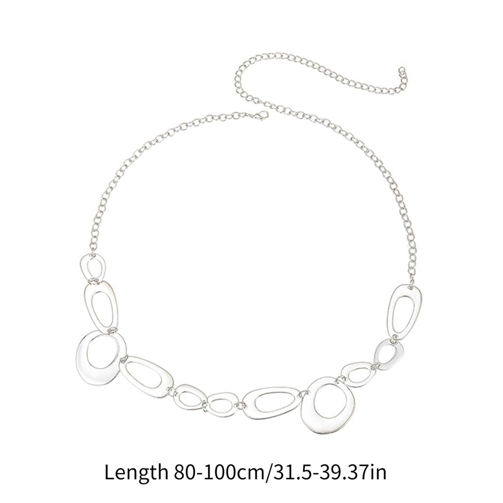Fashionable Metal Circle Waist Chain Contemporary Alloy Rings Waist Chain Unique Belt Jewelry For The Fashion Forward