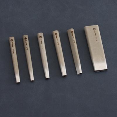 Varilla de Acero Especial Súper Dura Punzón Plano Hecho a Mano DIY Perforadora de Agujeros Redondos para Correa de Cinturón Correa de Reloj Herramienta para Artesanía en Cuero