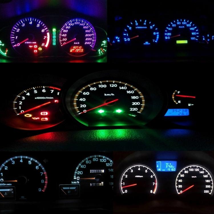 10 KS 2W T4.2 Klínová LED žárovka pro osvětlení přístrojové desky Kontrolka přístrojového štítu