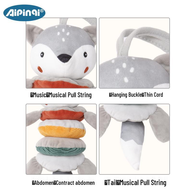 Aipinqi Baby Musical Plush Rattle Toy for Crib & Car