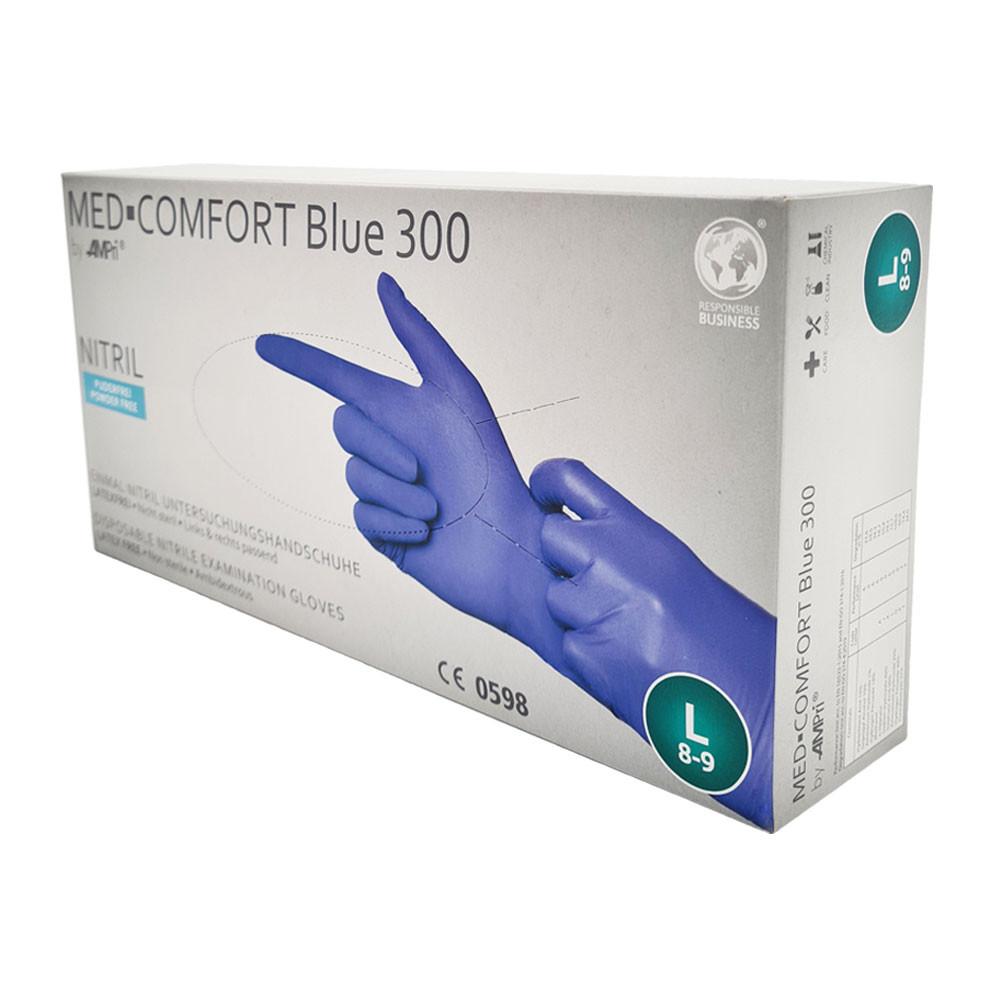 Nitrile Gloves Blue Ampri Blue 300 100 Pieces