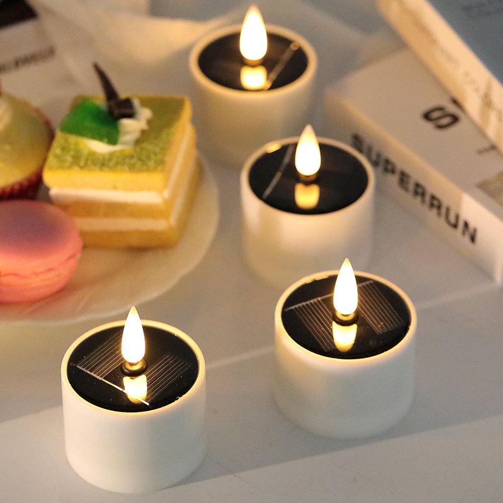 Solarbetriebene LED Wasserdichte Kerzen - Dekorative Außenleuchten