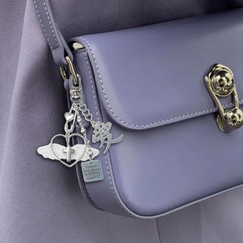 Versatile Crosses and Bowknot Keychain Portable Accessory Convenient for Key or As A Bag Charm for Added Styles