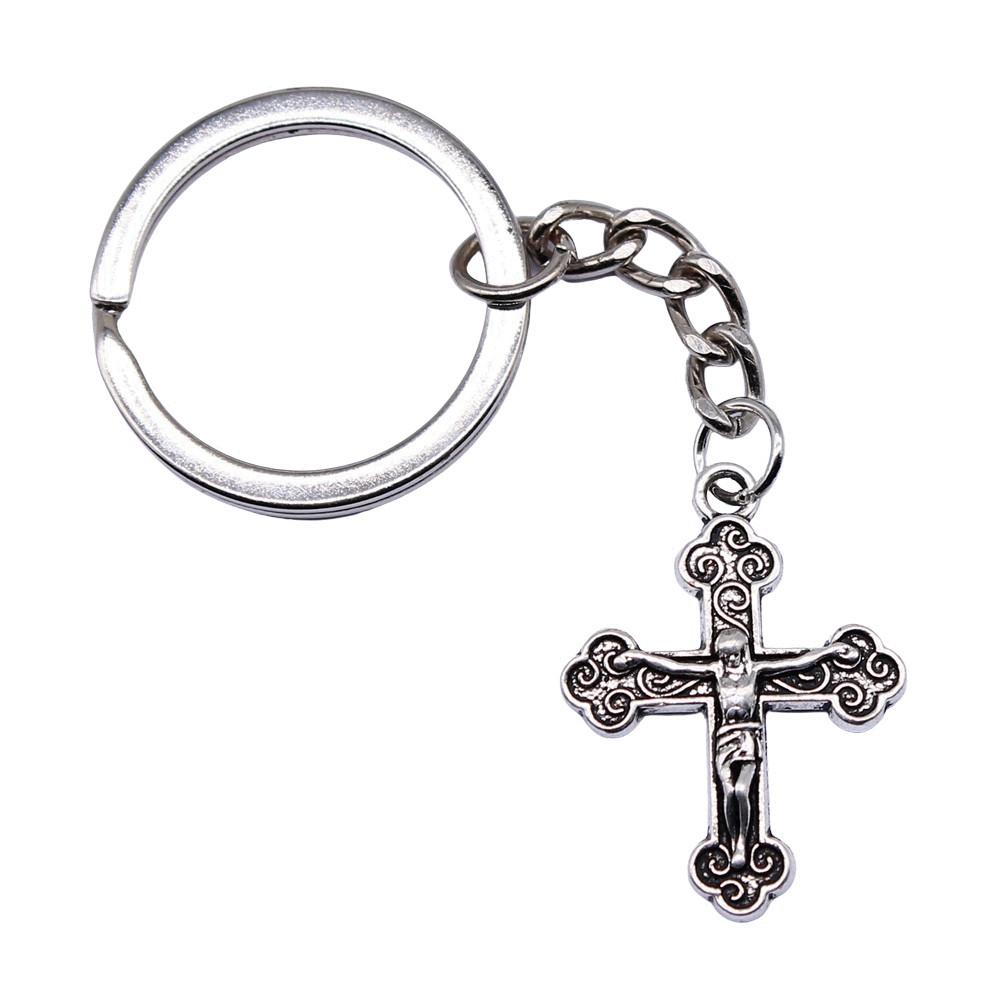 Portachiavi con Ciondolo Croce Ankh Amuleto Egiziano Portachiavi Anello 28mm