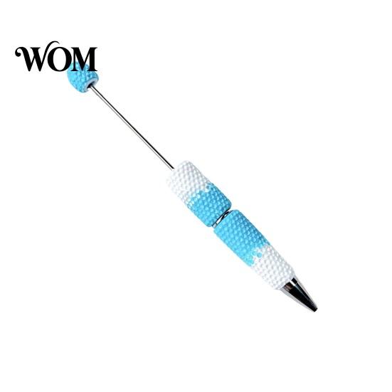 Craft Pens for Adults DIY Beadable Pen, Colorful Fancy Beaded Crafting Ballpoint Rainbow Gradient Gift Students, Party Favors, Creative Office