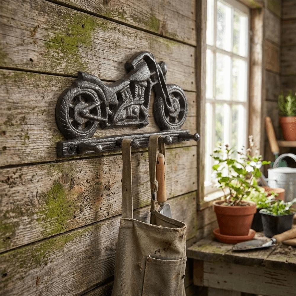 With 4 Hooks Wall Mount Key Holder Retro Tool Storage Rack Multifunctional Coat Hooks  Living Room