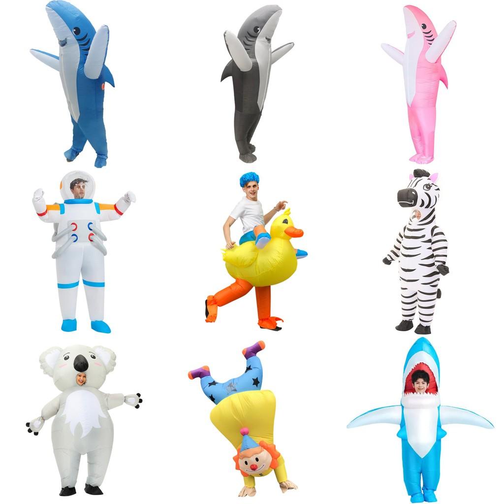 Flamingo Clown Shark Pig Koala Animal Inflatable Suit Cosplay Halloween Party