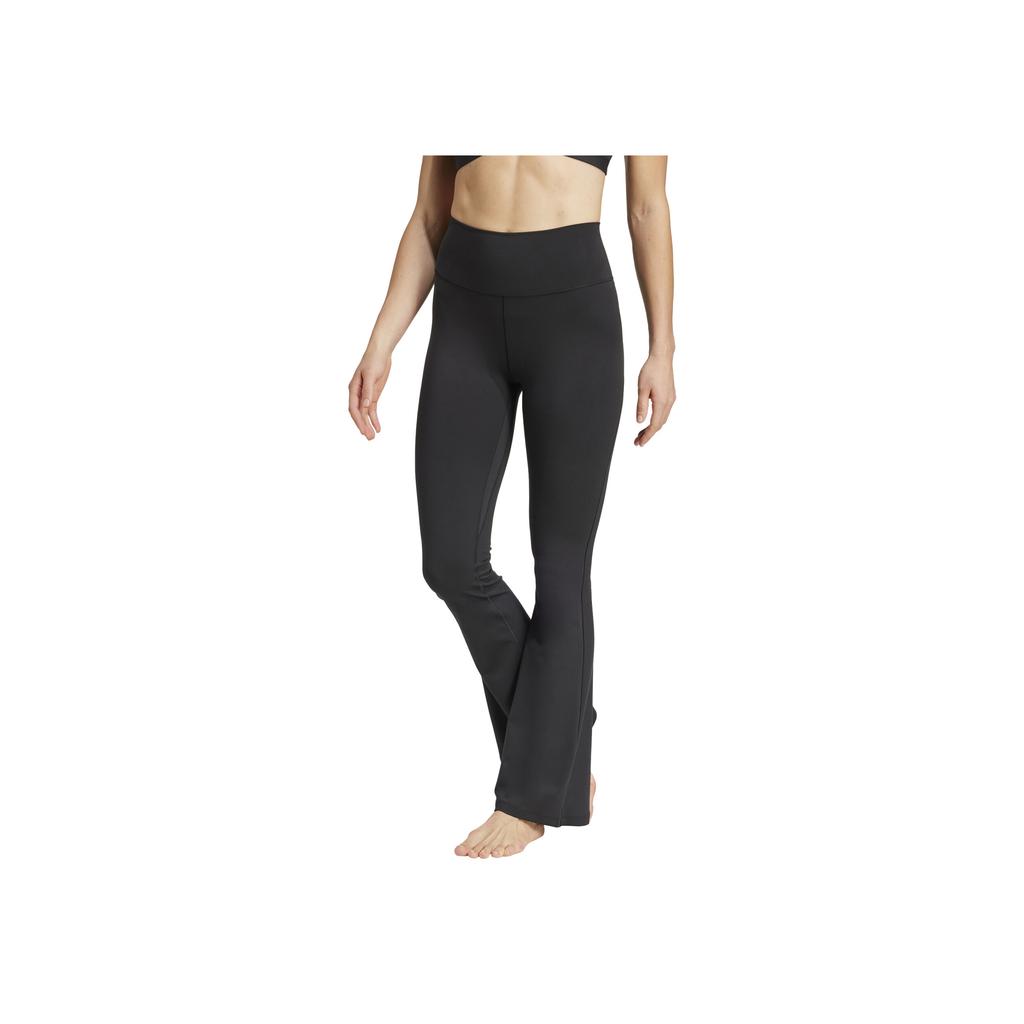Adidas Slim High-Waisted Elastic Waist Sports Trousers Women Bottoms Black JE8025