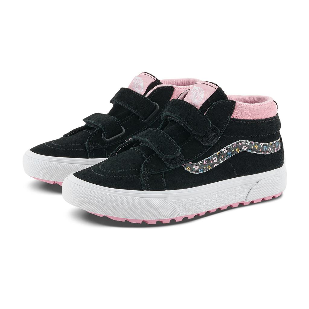 Vans Sk8 Mid Reissue Comfortable Shock Absorption Durable Breathable Mid-Top Kids Skate Shoes Kids Sneakers Black VN000D10B9P