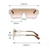 New Fashionable Women Brand Designer Luxury Sunglasses Integrated Split Lens Rectangular Sunglasses Women'S Retro Uv400 Glasses