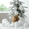 4/6/8cm White Christmas Balls Decoration Christmas Tree Hanging Accessories New Year Gift Box Navidad DIY Party Home Room Decor