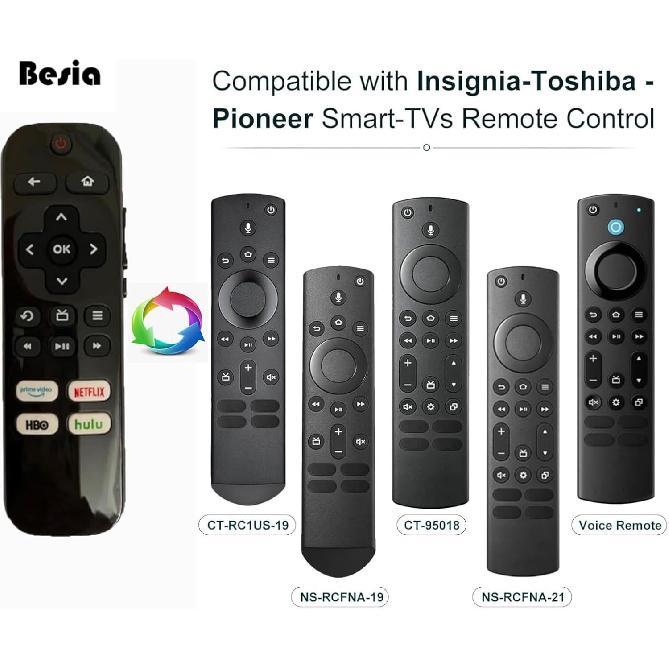 BESIA Brand Replacement Remote Compatible with Insignia/Toshiba Fire Smart TV Remote Control (no voice control) Compatible with TV Models