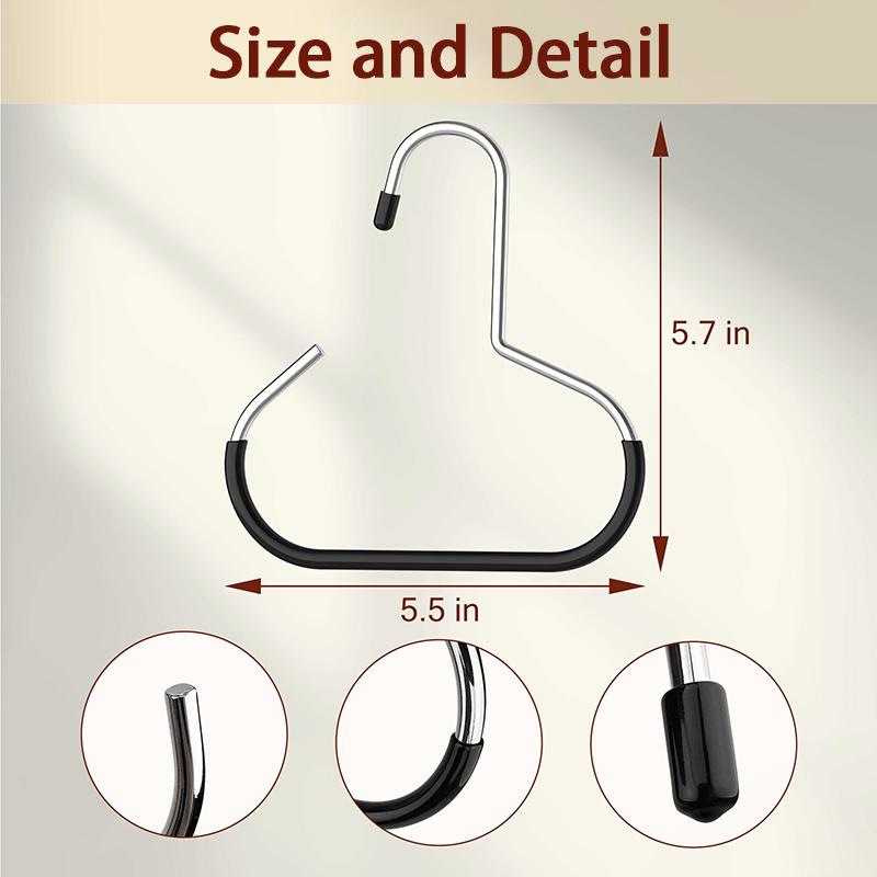 Manganese Steel Round Hook PVC Coated Rund Ring Hat Organizer Multi-Functional Clothes Hook for Baseball Caps Scarfs Belts