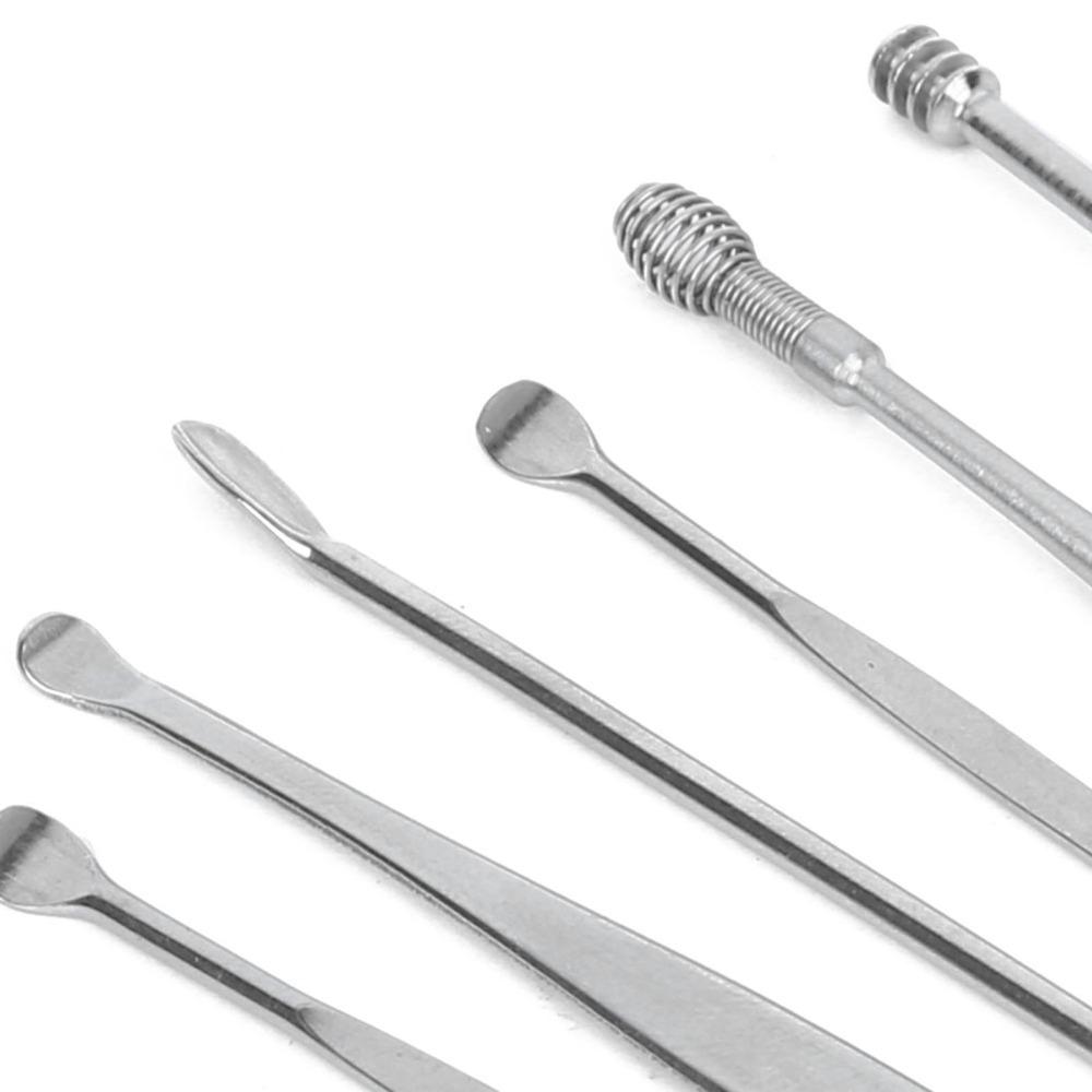 6 Pcs Stainless Steel Ear Wax Remover Widened Earwax Removal Kit Ear Cleaning Tool  Safe Cleaning