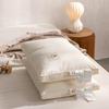 Soft Cotton-Feel Hotel Pillow With Ultra-Fine Microfiber Fill Lightweight Plush Comfort Single Bed 48x74cm Pair