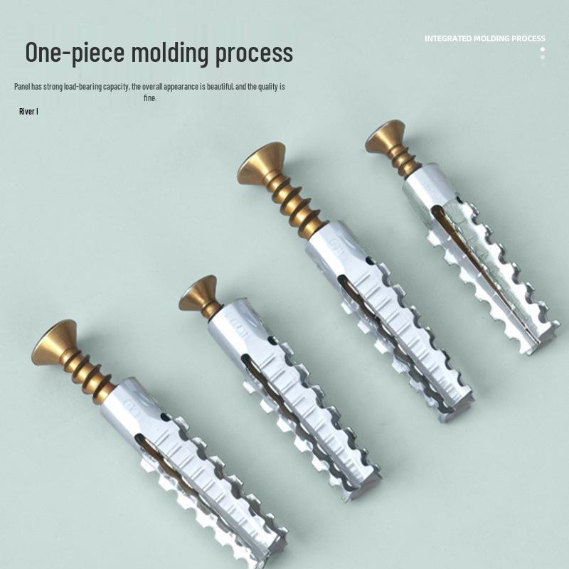 Cold Rolled Steel Serrated Expansion Tube for Hollow/Cement Walls with Anti-loosening Self-tapping Screws
